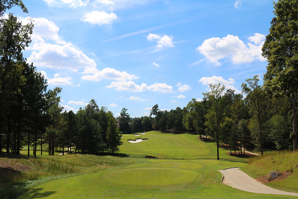 The 1st hole on Pines at the renovated TPC Sugarloaf designed by Greg Norman