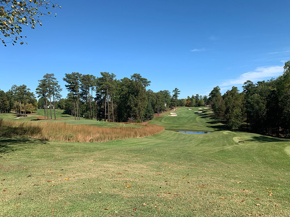 The 5th hole on Pines at the renovated TPC Sugarloaf designed by Greg Norman
