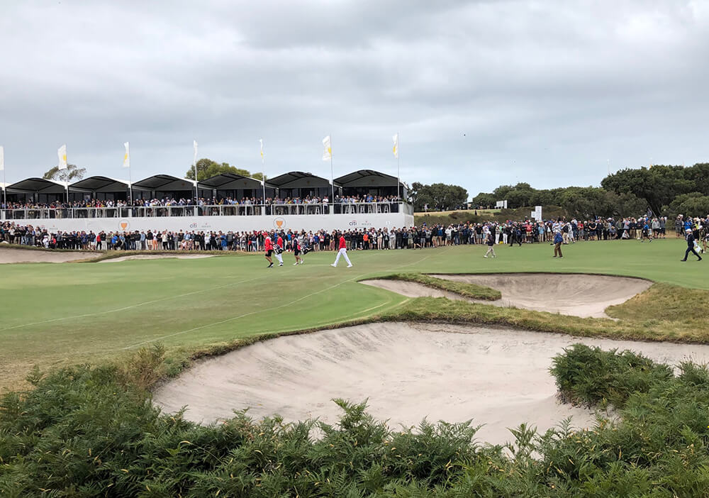 The International Team versus the U.S. Team at the Presidents Cup